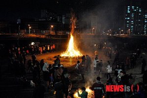 전주 '정월대보름한마당'행사, 달집태우기