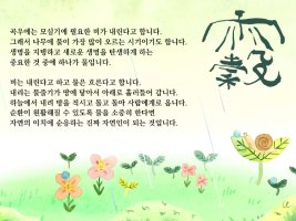 곡우(穀雨; 4/20)