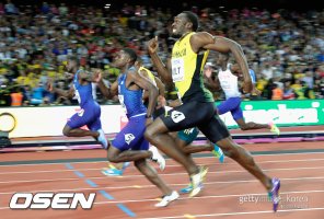 [世界陸上選手権] ボルト, 男100m 引退舞台にあがって銅メダル..ゲイトルリン 金