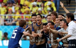 [2018 월드컵] 일본, 콜롬비아에 2-1 승