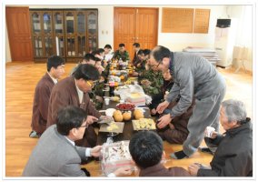 영주 "호국정사"에서 1/4분기 법회.