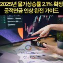 2025년 물가상승률 2.1% 확정, 2026년 공적연금 인상 완전 가이드