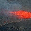 [화산] 하와이 킬라우에아 화산 폭발 용암 분화구 내에 이미지