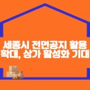 세종시 전면공지 활용 확대, 상가 활성화 기대 이미지