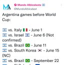 [Mundo Albiceleste] 월드컵 전 아르헨티나 대표팀 일정 이미지