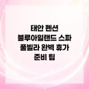 안면읍사무소 | 태안 펜션 블루아일랜드 스파 풀빌라 완벽 휴가 준비 팁