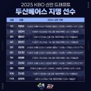 두산 베어스 2025 KBO 신인드래프트 결과 이미지