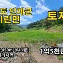 강원도 인제군 청정 계곡을 접한 배산임수의 농막터, 주말농장터 1억5천만 이미지