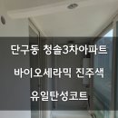 청솔바이오 | 원주 단구동 청솔3차아파트 곰팡이와 누수 흔적이 있었던 곳에 탄성코트 작업하기