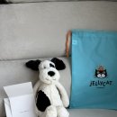 퍼피젤리 | 젤리캣 바쉬풀 블랙 앤 크림 퍼피 애착인형 M사이즈 내돈내산 후기｜출산 준비 애착인형 추천