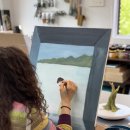 즐거운 아크릴화 이미지