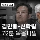 ﻿[무편집 공개] 김만배-신학림 72분 녹음파일 - 뉴스타파 이미지