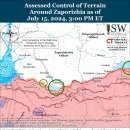 러시아 공세 캠페인 평가, 2024년 7월 15일(우크라이나 전황 이미지
