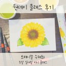 [3분기] 힐링꽃그림(보태니컬) | 주말 일대일 미니 원데이 클래스 진행 후기 - 보태니컬 수채화 해바라기 그리기