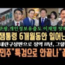 이재명정부 6개월동안 벌어진 일 대박, 민주 &#34; 특검으로 안끝나&#34; 끝장본다. 주진우 &#34;쿠팡 유출도 이재명탓&#34;? 뭘 걸래? 이철규 아들 이미지