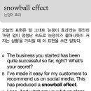 snowball effect 눈덩이 효과 이미지