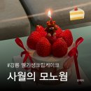 웜케이크 | 사월의 모노웜 | 강릉 크리스마스 케이크 비추천 후기 😢