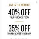 바나나리퍼블릭 Live in the moment: 40% off today 이미지