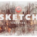 Sketch Creator를 사용하여 사진을 도시 수채화로 변환-단 $ 7 이미지