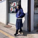 3월 봄 데일리룩 OOTD 체크 스커트 레이어드 코디 (테켓 시엔느 메이비베이비)