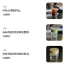 카페 음료와 디저트 이미지