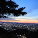 무등산 향로봉 석양... 황홀한 광주 야경 이미지