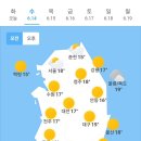 ＜오늘의 날씨 🌞☔️☃️＞ 2023년 6월 14일 수요일 이미지