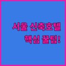 서울 도심 신축 호텔 4곳 가성비 장점 후기 분석 및 예약 가이드