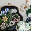 정원의 꽃을 수놓는 프랑스자수 이미지