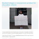 [AS] 韓 여고생, 교육개혁을 요구하는 1인 시위, 해외반응 이미지