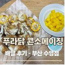 동화약품(주)부산지점 | [부산광역시 연산동] 푸라닭 : 콘소메이징 / 부산 수영점 배달후기