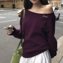 COTTON | 프랑메리코 니트,팬츠 Mont Off-shoulder Knit - Grape, Black & Apron Cotton Pants - Ivory후기 ..🛒🛒