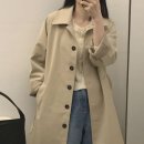 봄베리 | 여성 봄 코트 트렌치코트 싱글버튼 봄 가을 간절기 코트 베리밍 실착 후기