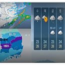 곳곳에 내려진 호우주의보는 해제됐지만 새벽부터 제주와 남해안 지방을 중심으로는 다시 빗줄기가~~~ 이미지