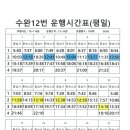 수완12번 운행시간표(26년4월28일 현재) 이미지