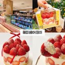 롯데백화점 중동점 | 부천중동케이크 해피베어데이 롯데백화점 중동점 시즌 한정 딸기 케이크 후기