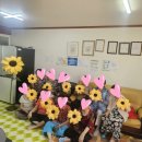 페이퍼플라워 주름지 해바라기 액자 이미지