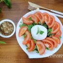 7월제철음식 토마토 샐러드 요리 트러플오일 발사믹 소스 만들기 이미지