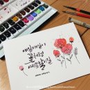 수채캘리그라피 오후반 이미지