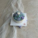 도일리 | 플라워 떡케이크 창업반 8주차 수강 후기 / 그라데이션 설기, 도일리 레이스, 다알리아, 핀작약, 하노이...