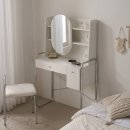 238 | 루스 미드센츄리 슬라이딩 거울 수납 화장대 크롬화이트 CNM238C 실사용 후기