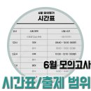 2022-03-0247 | [원주재수학원] 이투스247원주점, 6월 모의고사 시간표/출제 범위 안내