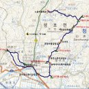 산청 생초면사무소-태봉산-안치봉-솔배지기산-가마귀산-가늠산-노음산 11.97km 이미지