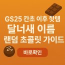 지에스(GS)25은계수자인점 | GS25 칸초 이후 핫템 달너새 이름 랜덤 초콜릿 가이드