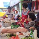 열무김치국수와 수육 이미지