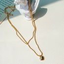 코코블링 | 고급스럽고 세련된 코코블링 하트 팬던트 체인 레이어드 목걸이 세트 후기