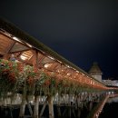 그랜드호텔 버스정류장 옆 | 서유럽 패키지 여행 후기 스위스 4일차 그랜드호텔 루체른 야경 카펠교