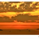 노을과 바다 이미지