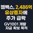 지엘케이에쿼티인베스트 | 젬백스, 2,486억 유상증자 소식에 주가 급락…GV1001 개발 자금 확보 목적