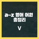 [a~z 영어 어원 총정리]V로 시작하는 영어 어원과 관련 단어 정리